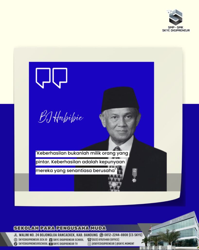 “Keberhasilan bukanlah milik orang yang pintar. Keberhasilan adalah kepunyaan mereka yang senantiasa berusaha” 💪😎✨