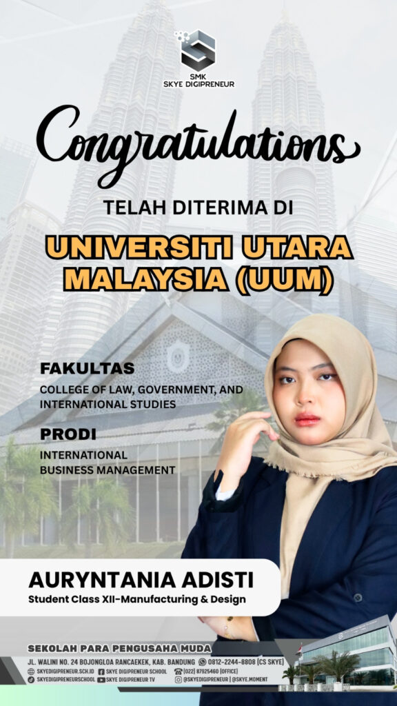 Congratulations! Dari Skye ke Dunia! Selamat atas Pencapaian Gemilang Menuju Universiti Utara Malaysia (UUM) 🎓🌍 💼