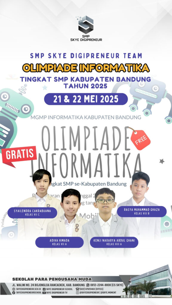Tunjukkan Potensimu! – Student SMP Skye Digipreneur Siap Berkompetisi di Olimpiade Informatika 2025 🏆