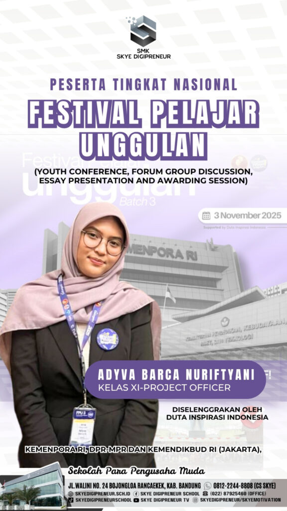 Inspiratif! Student SMK Skye Digipreneur Ikuti Youth Conference & Essay Presentation Nasional 💫🎓