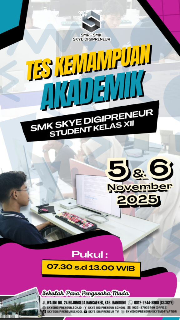 SMK Skye Digipreneur Laksanakan Tes Kemampuan Akademik (TKA) 2025: Ajang Ukur Potensi & Kesiapan Akademik Student 📖🎓