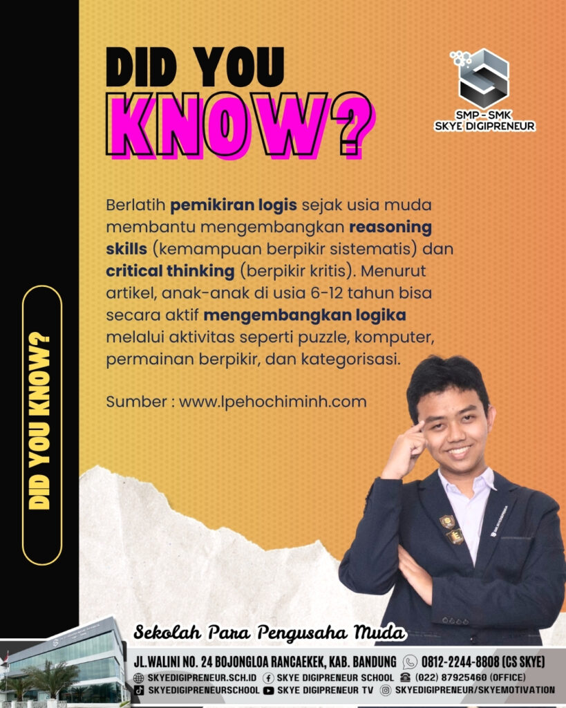 Did You Know? Melatih Logika Sejak Dini Dapat Mengasah Kemampuan Berpikir Kritis Anak!