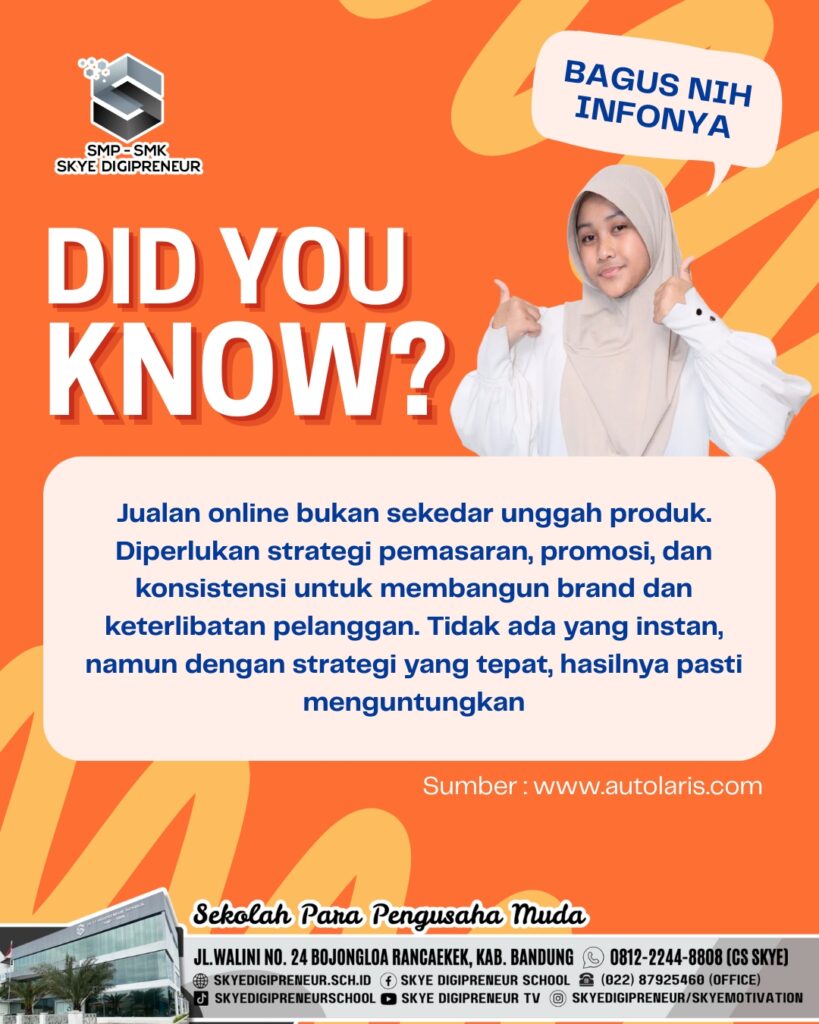 Did You Know? Unggah Produk Saja Tidak Cukup! Ini Fakta Penting Jualan Online