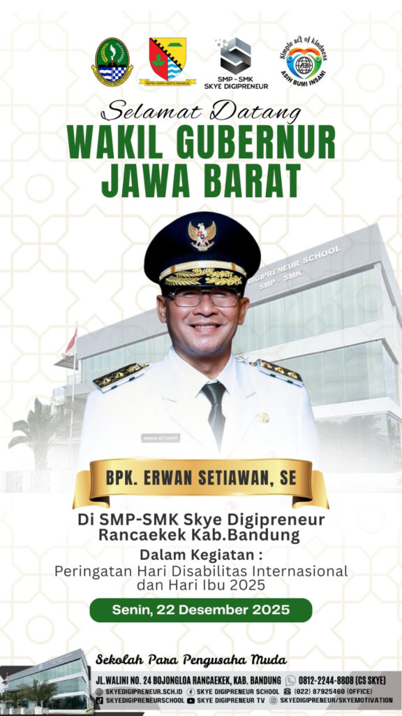 SMP–SMK Skye Digipreneur Sambut Wakil Gubernur Jabar di Peringatan Hari Disabilitas Internasional