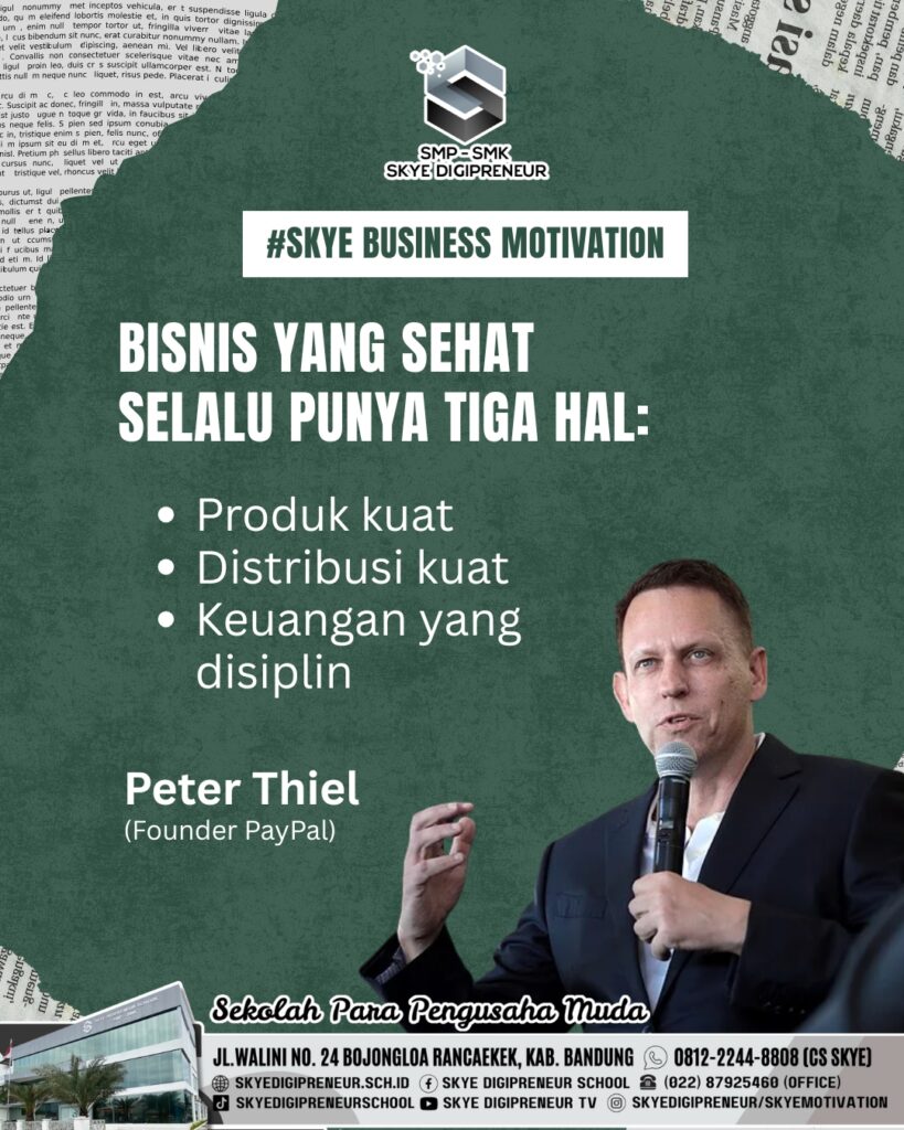 Inilah Tiga Hal Penting dalam Membangun Bisnis Sehat Menurut Peter Thiel