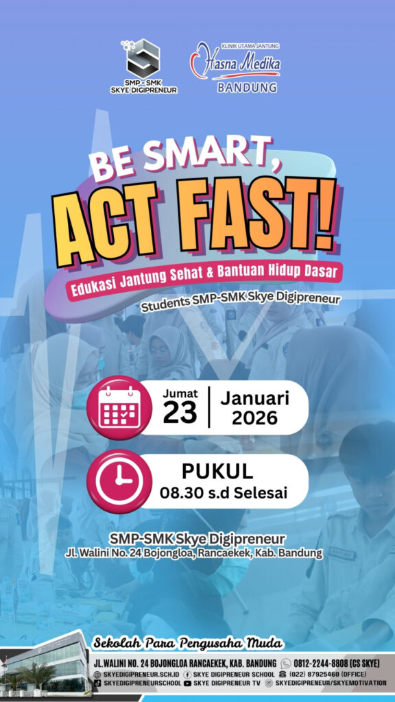 Peduli Kesehatan Sejak Dini, Students SMP–SMK Skye Digipreneur Ikuti Edukasi Jantung Sehat & Bantuan Hidup Dasar