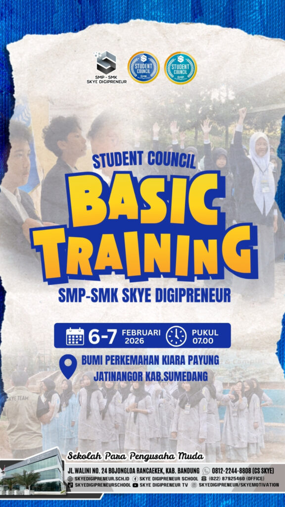 Student Council SMP–SMK Skye Digipreneur Ikuti Basic Training di Bumi Perkemahan Kiara Payung