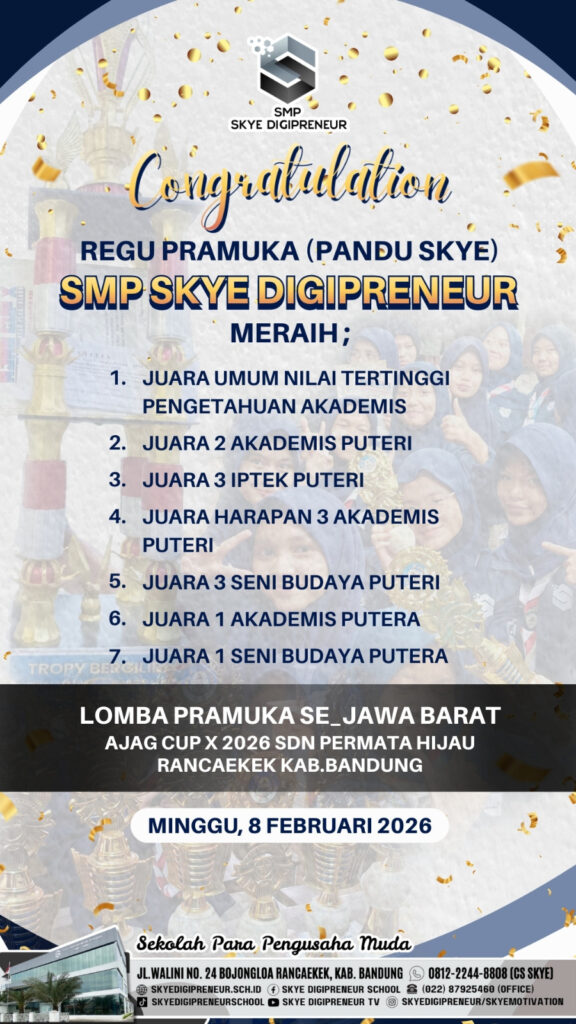 Student SMP Skye Digipreneur Borong Juara di Lomba Pramuka AJAG CUP X 2026