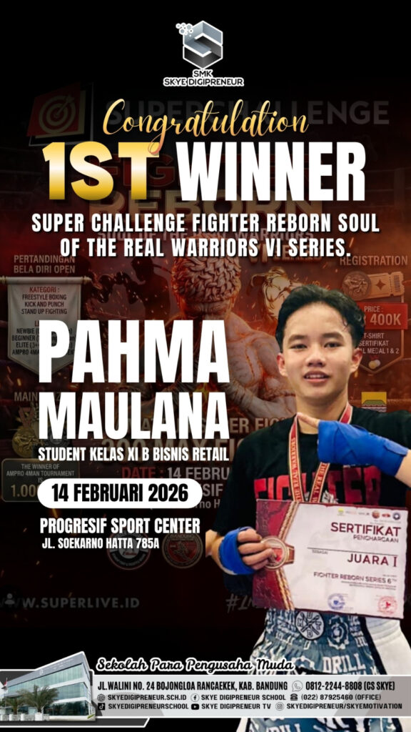 Bangga! Student Kelas XI-B Bisnis Retail Juara 1 Ajang Super Challenge Fighter Reborn 2026