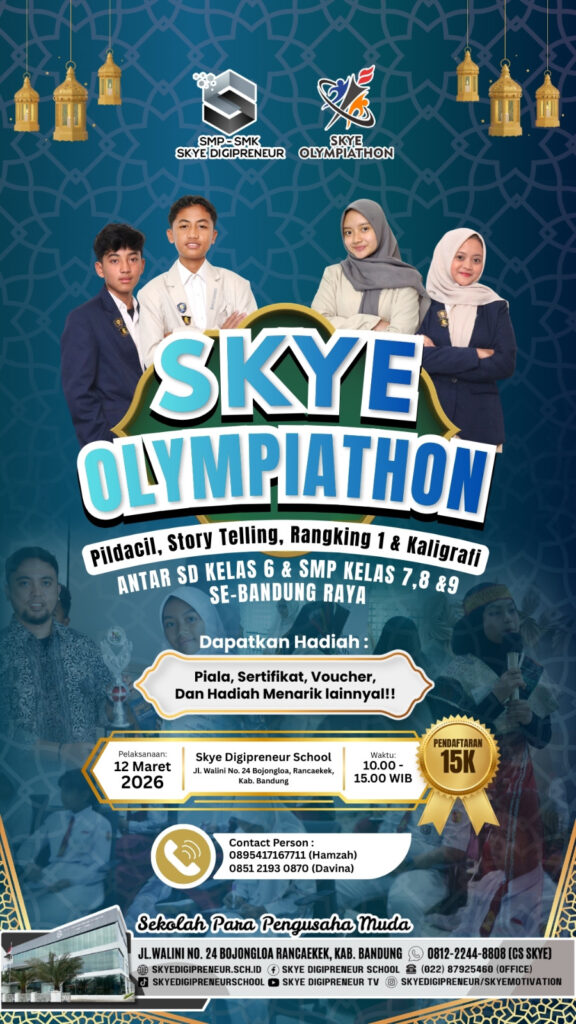 Pengumuman Juara Skye Olympiathon 2026, Pelajar SD dan SMP Se-Bandung Raya Tunjukkan Prestasi Terbaik