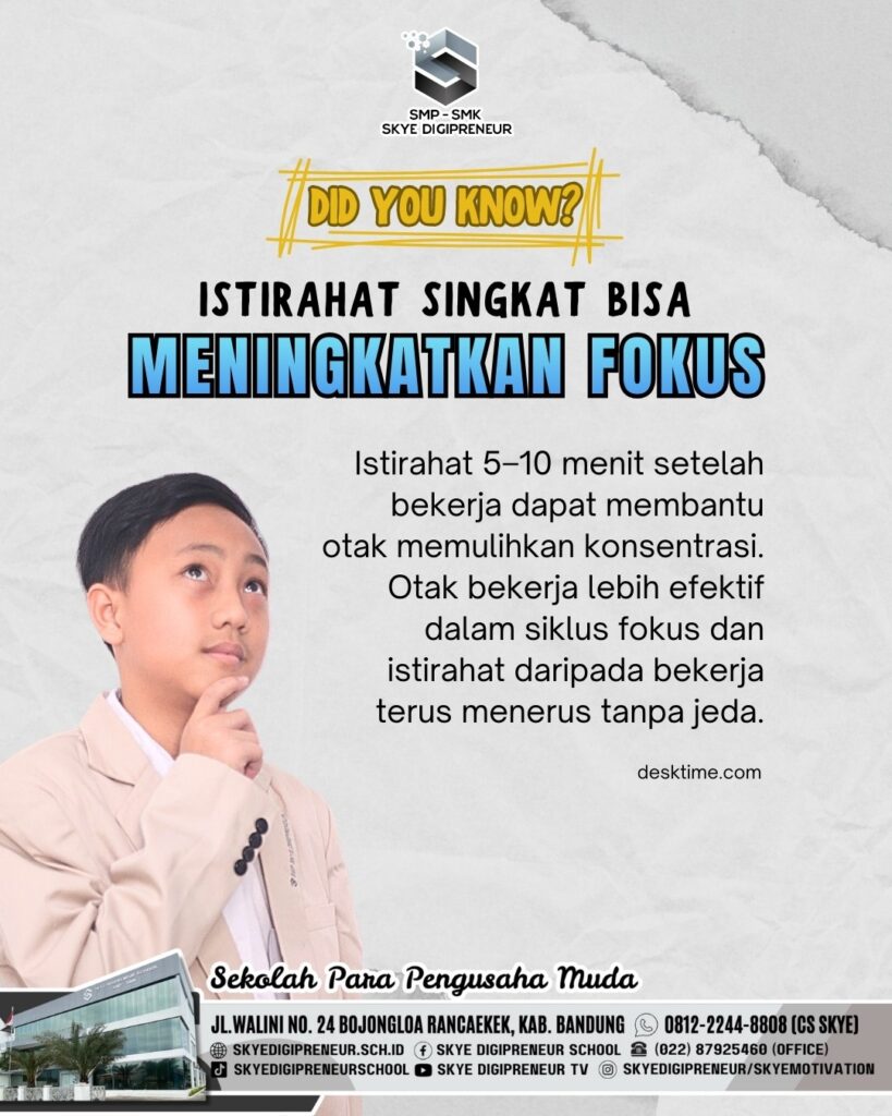 Did You Know? Otak Manusia Lebih Produktif Jika Ada Waktu Istirahat